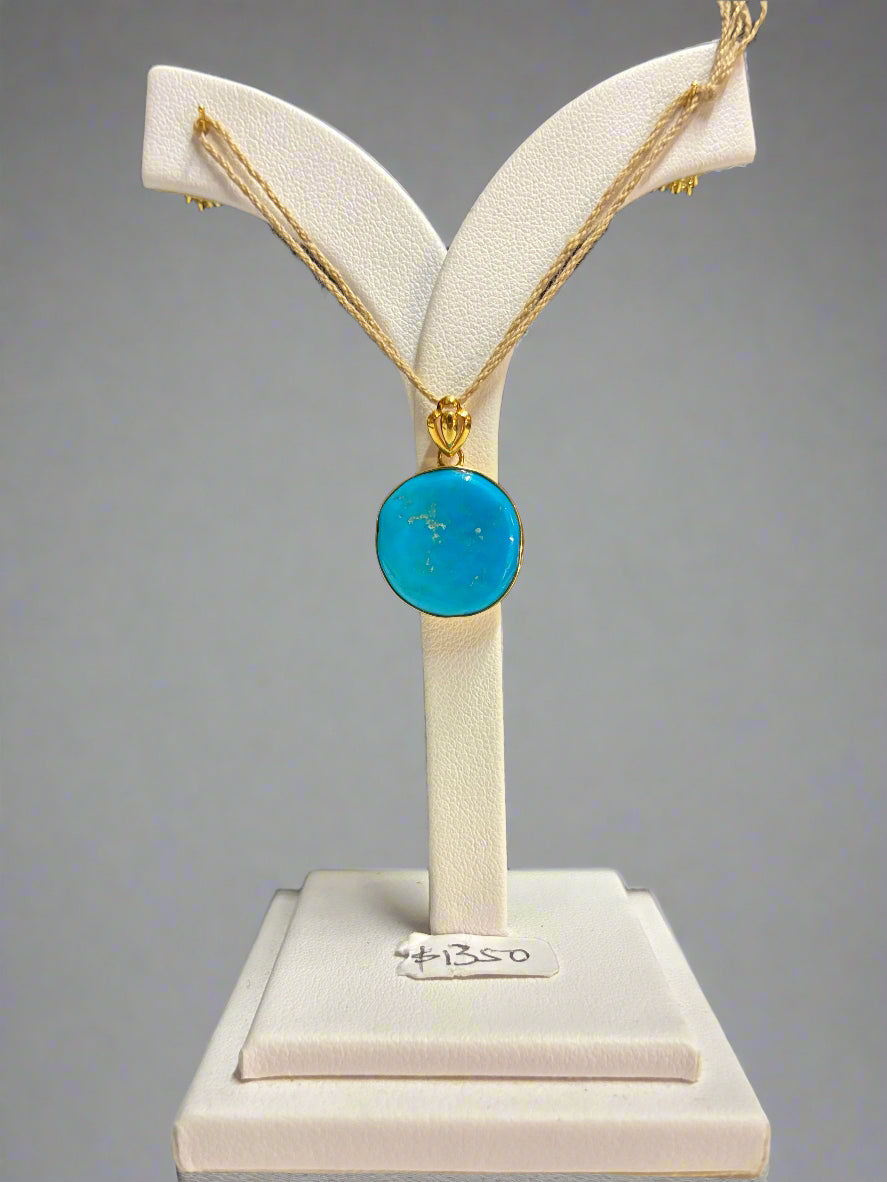 pendant turquoise with gold