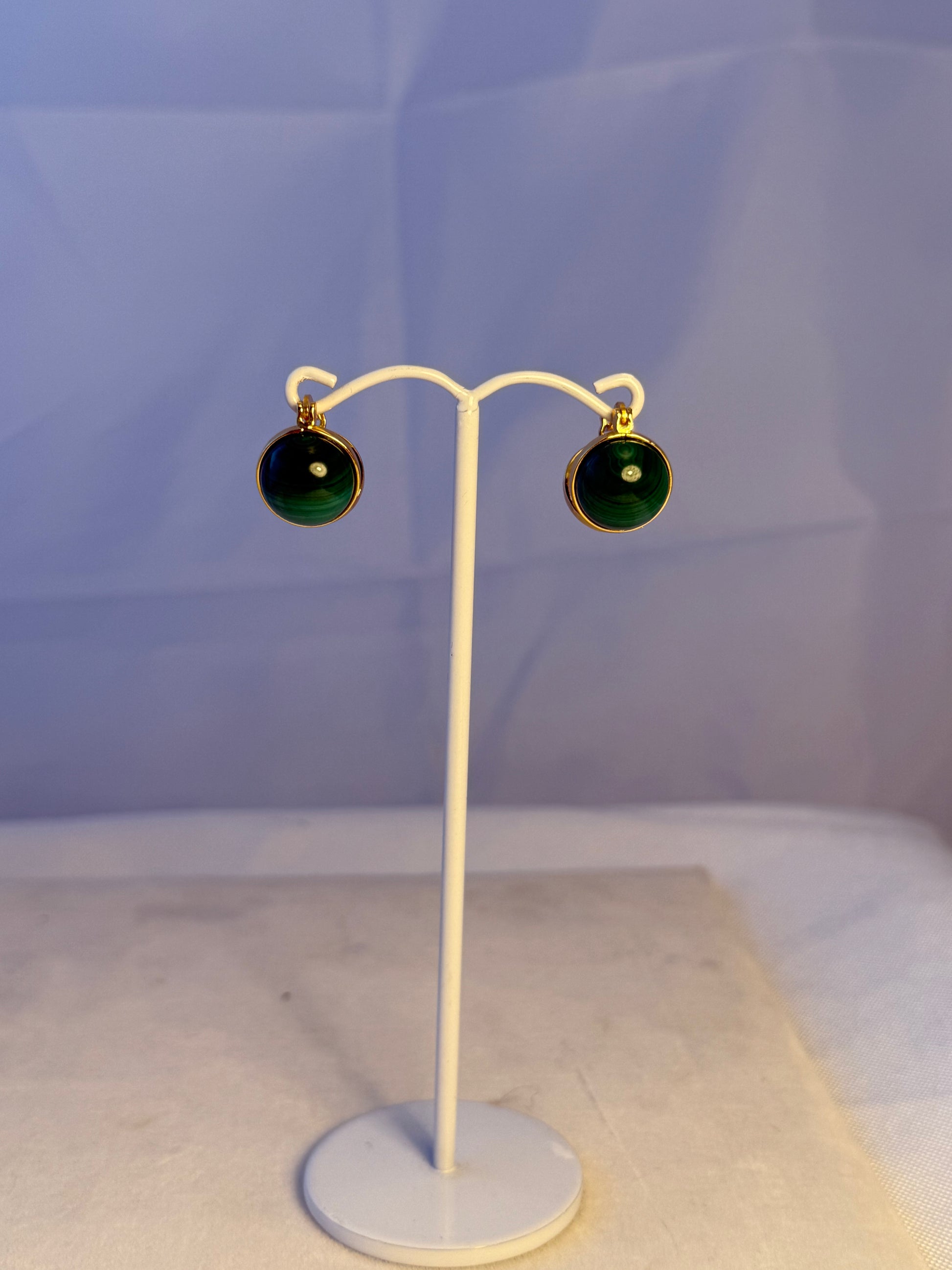 malachite earring