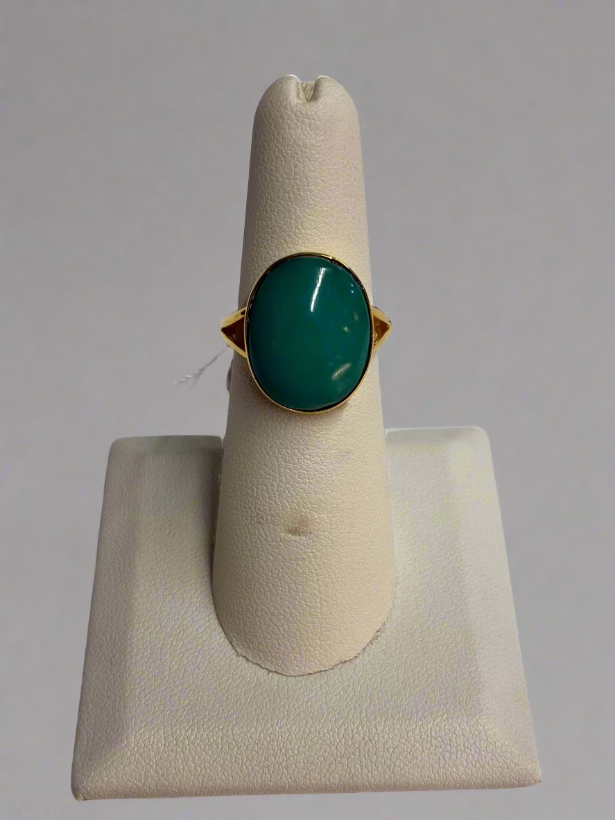 turquoise with 18k gold ring