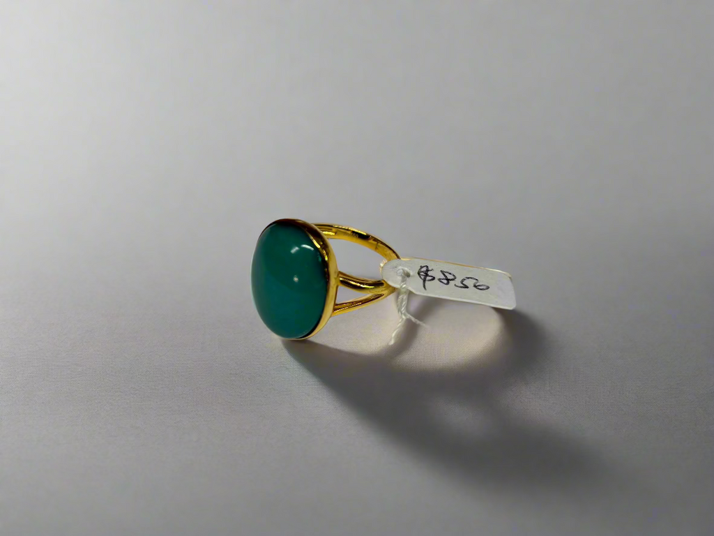 turquoise with 18k gold ring