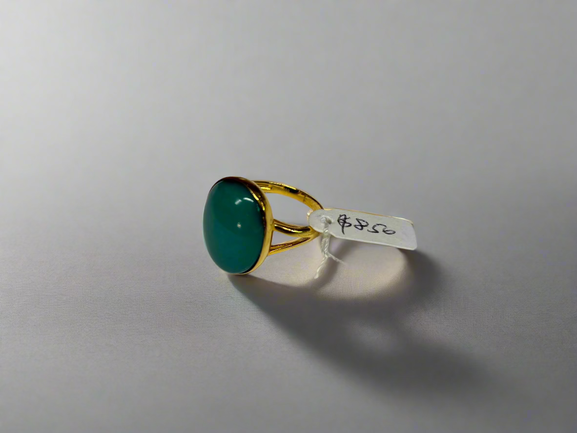 turquoise with 18k gold ring