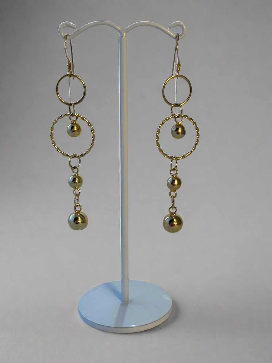 Gold plated sterling silver hoop