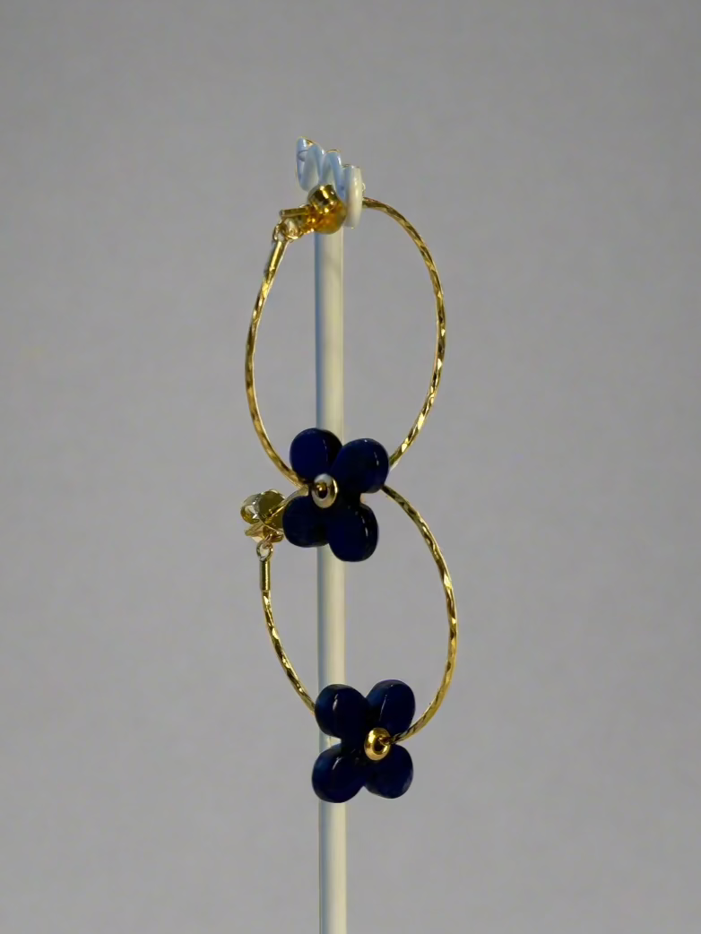 Gold plated hoop earring