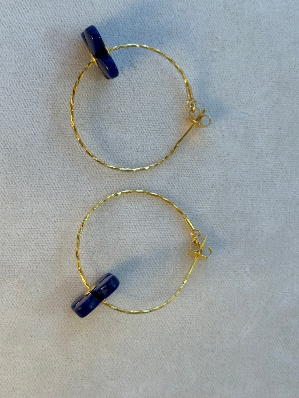 Gold plated hoop earring