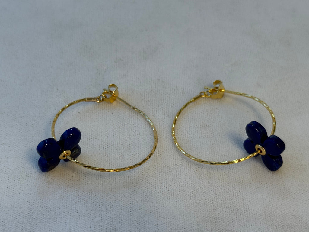 Gold plated hoop earring