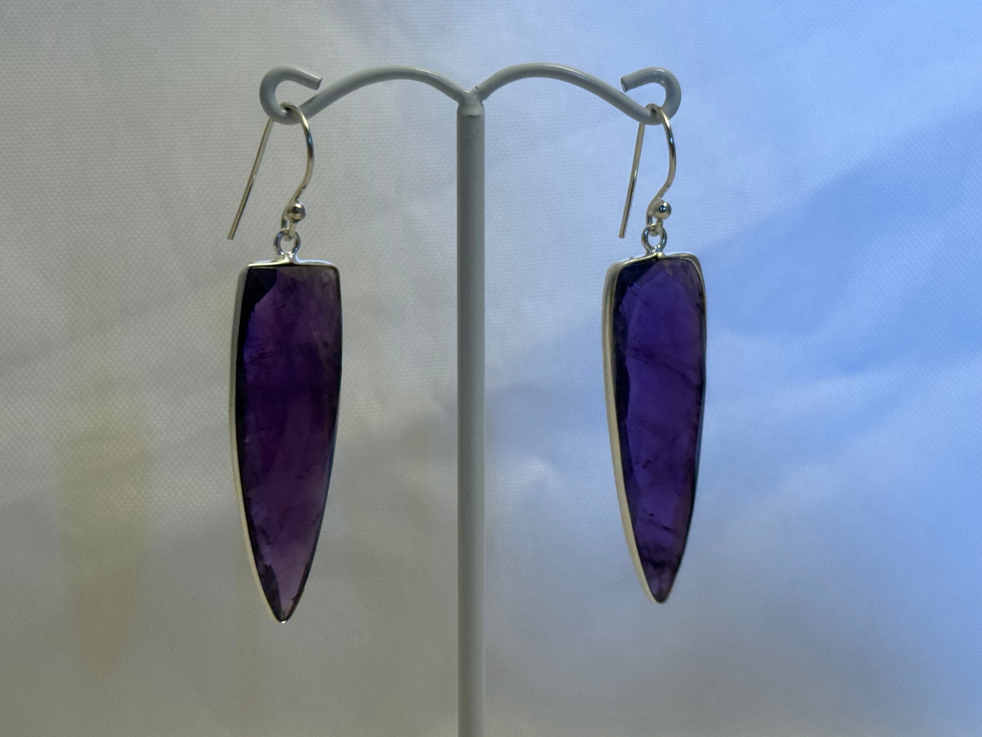 Amethyst drop earring