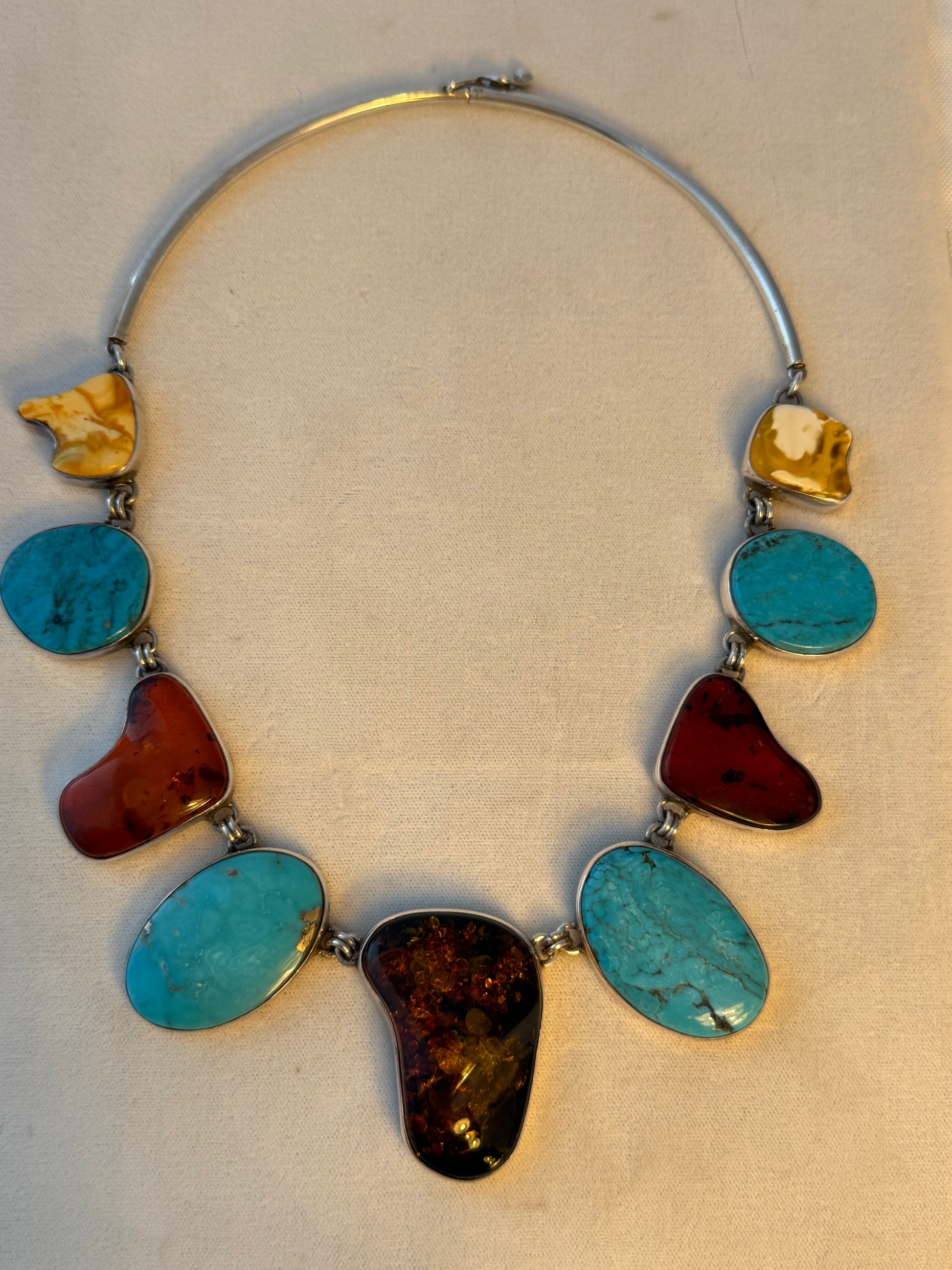 Turquoise and Amber necklace