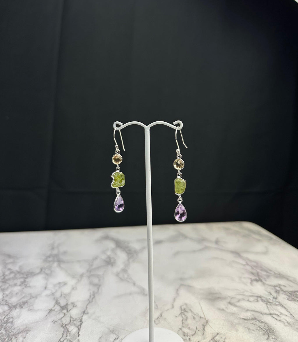Multi-stone Dangle Earring