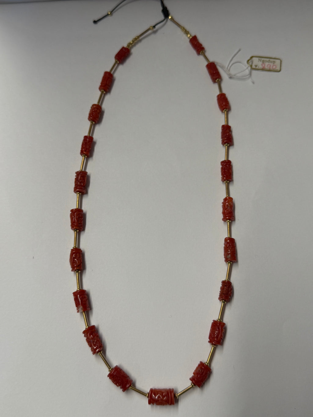 necklace,crafted coral.