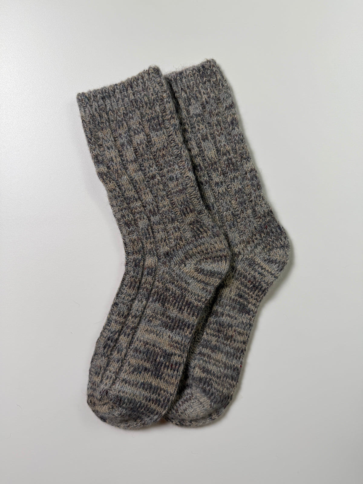 Marled Knit Socks — Gray Marled — IMG_8828