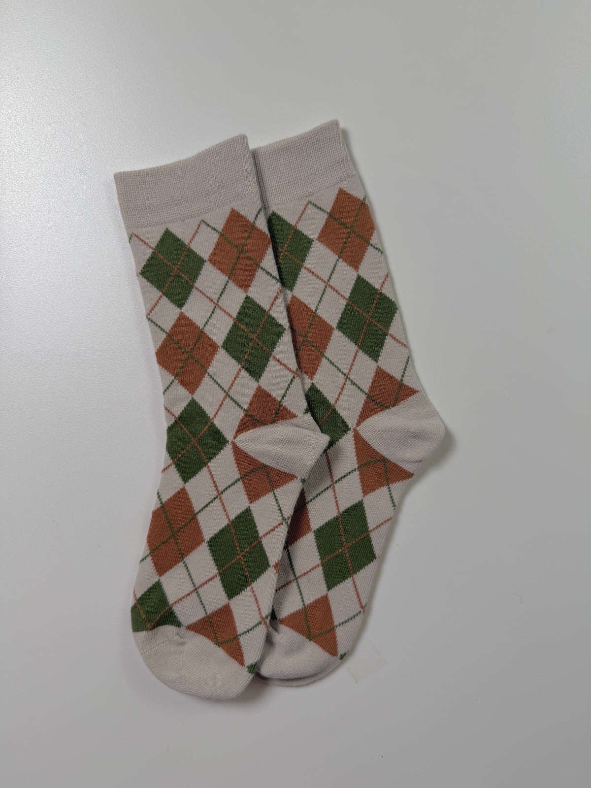 Heritage Pattern Socks — Cream Argyle — IMG_8840