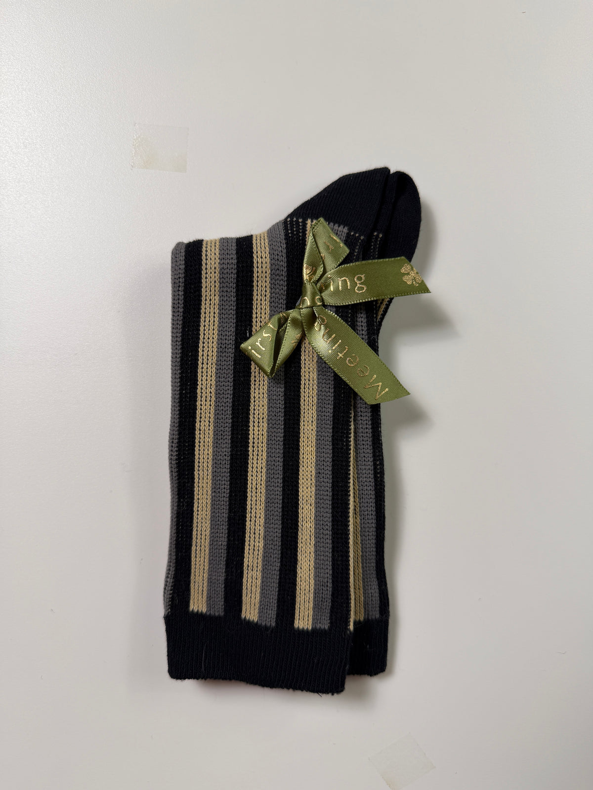 Boutique Pattern Socks — Black Stripe — IMG_8868
