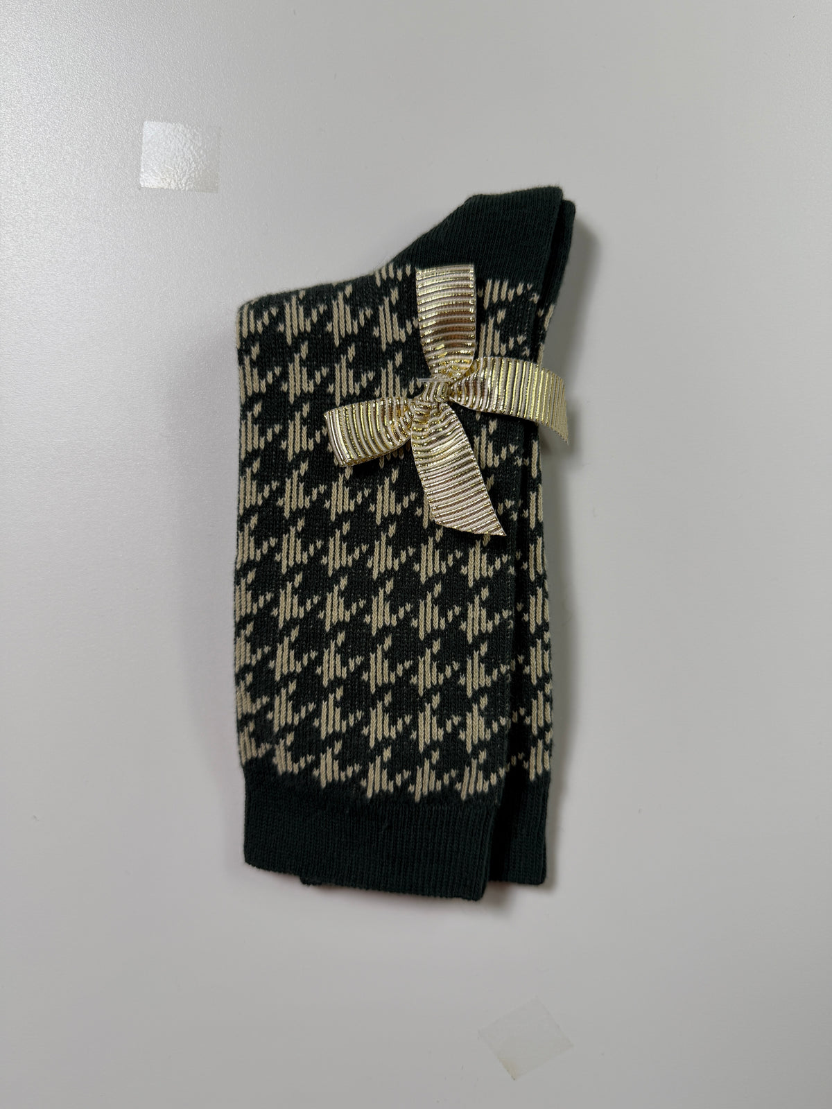 Boutique Pattern Socks — Black Houndstooth — IMG_8871