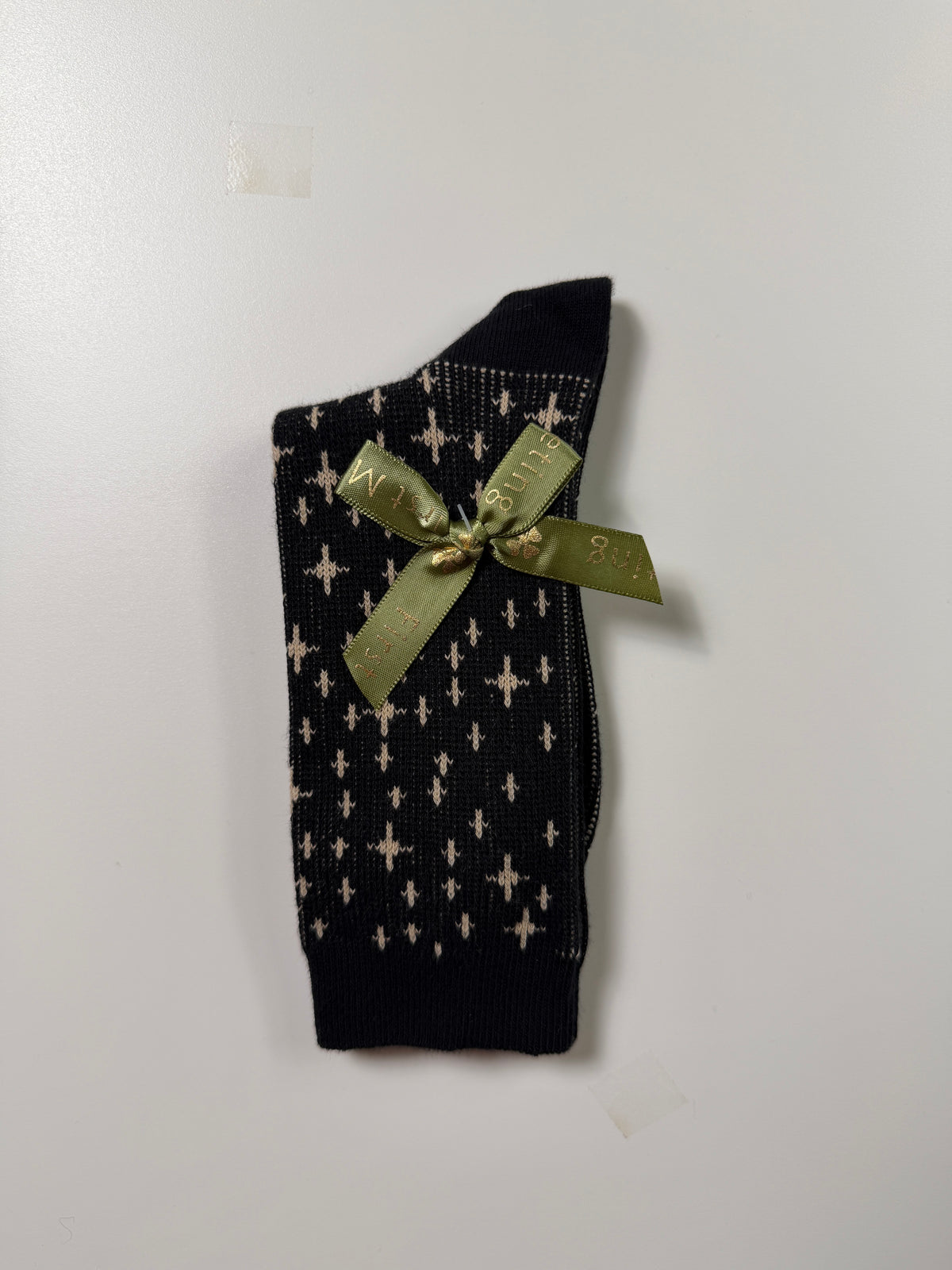 Boutique Pattern Socks — Black Star — IMG_8877