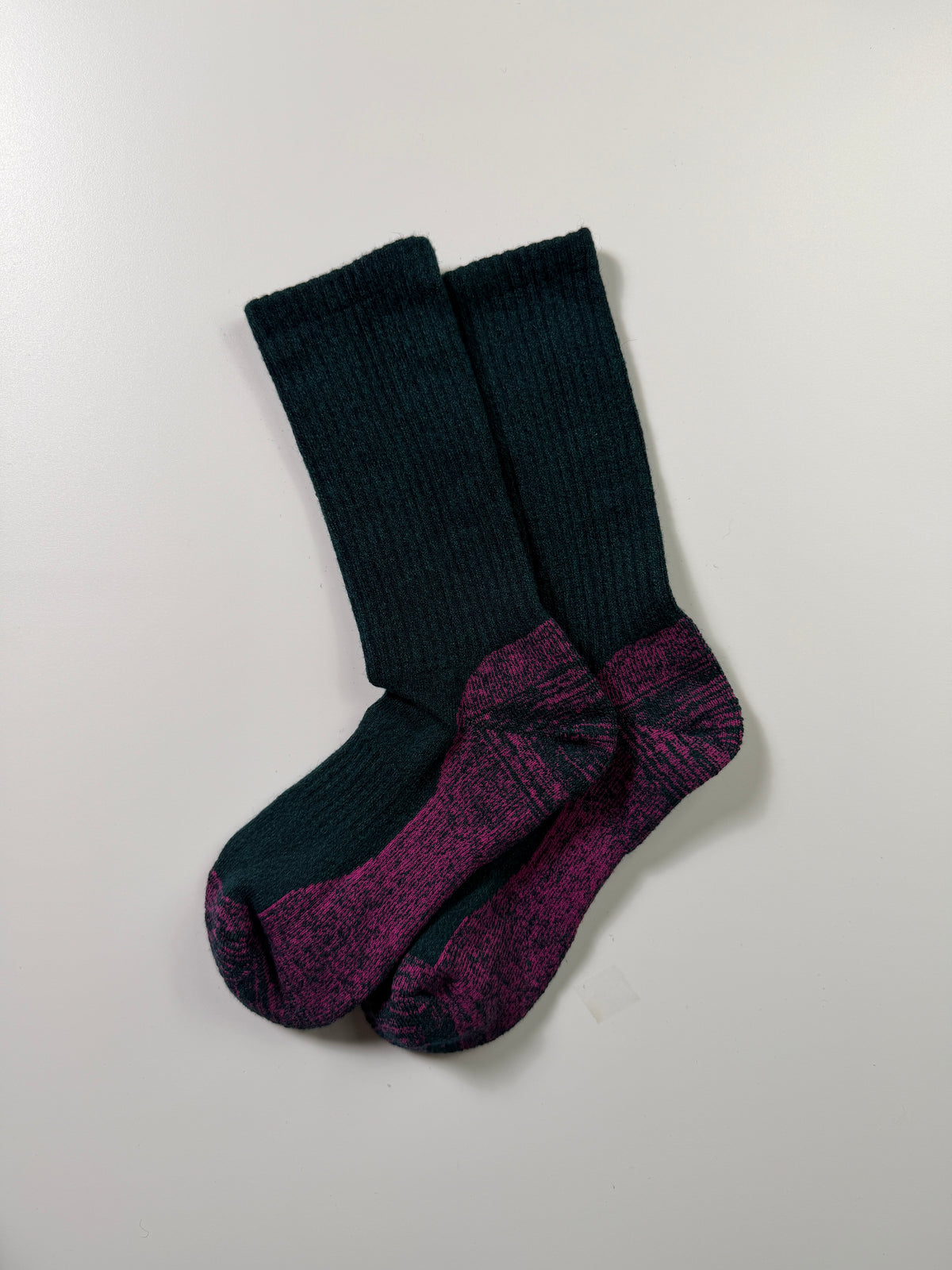 Munsel Alpine Contrast Socks in Forest and Plum