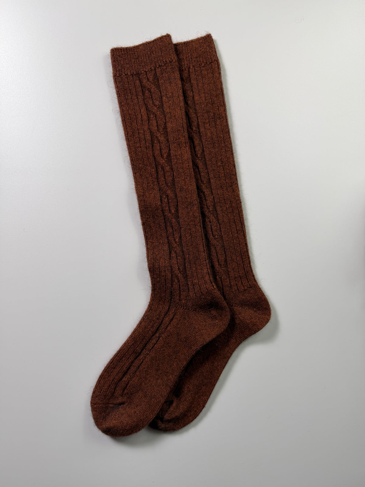 Plush Tall Socks — Rust — IMG_8699