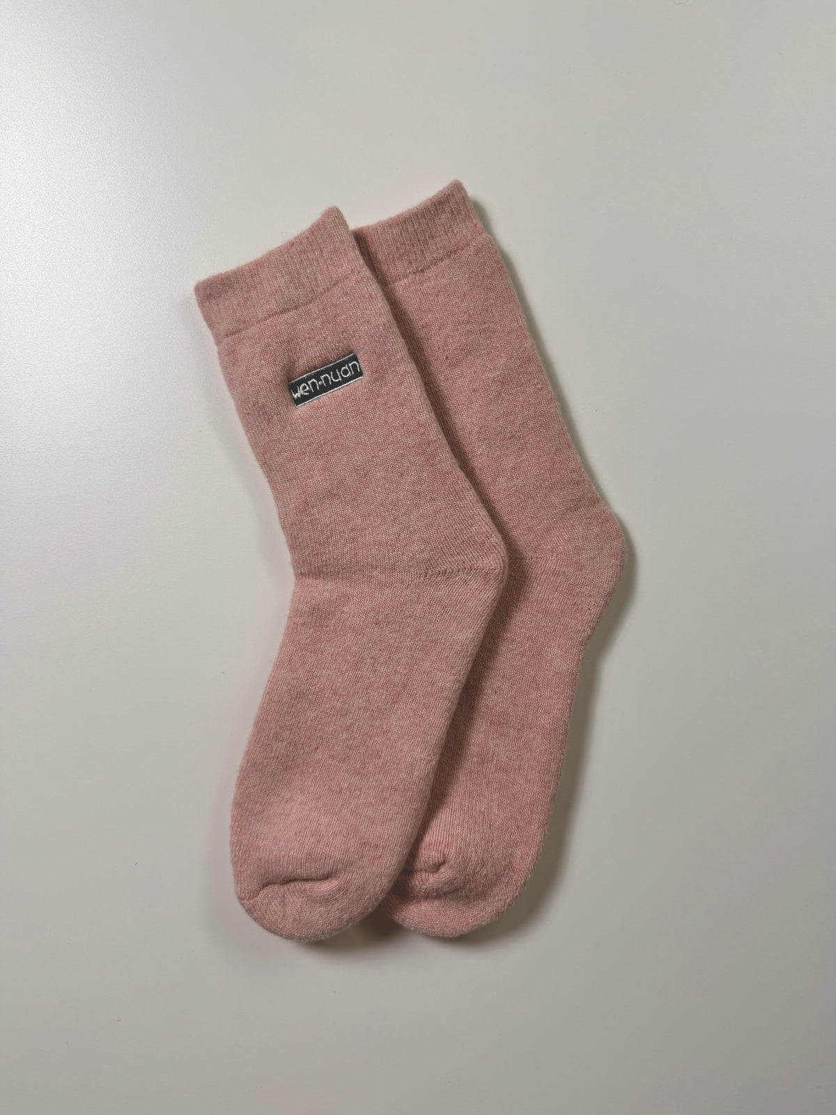 Munsel Classic Knit Crew Socks in Blush