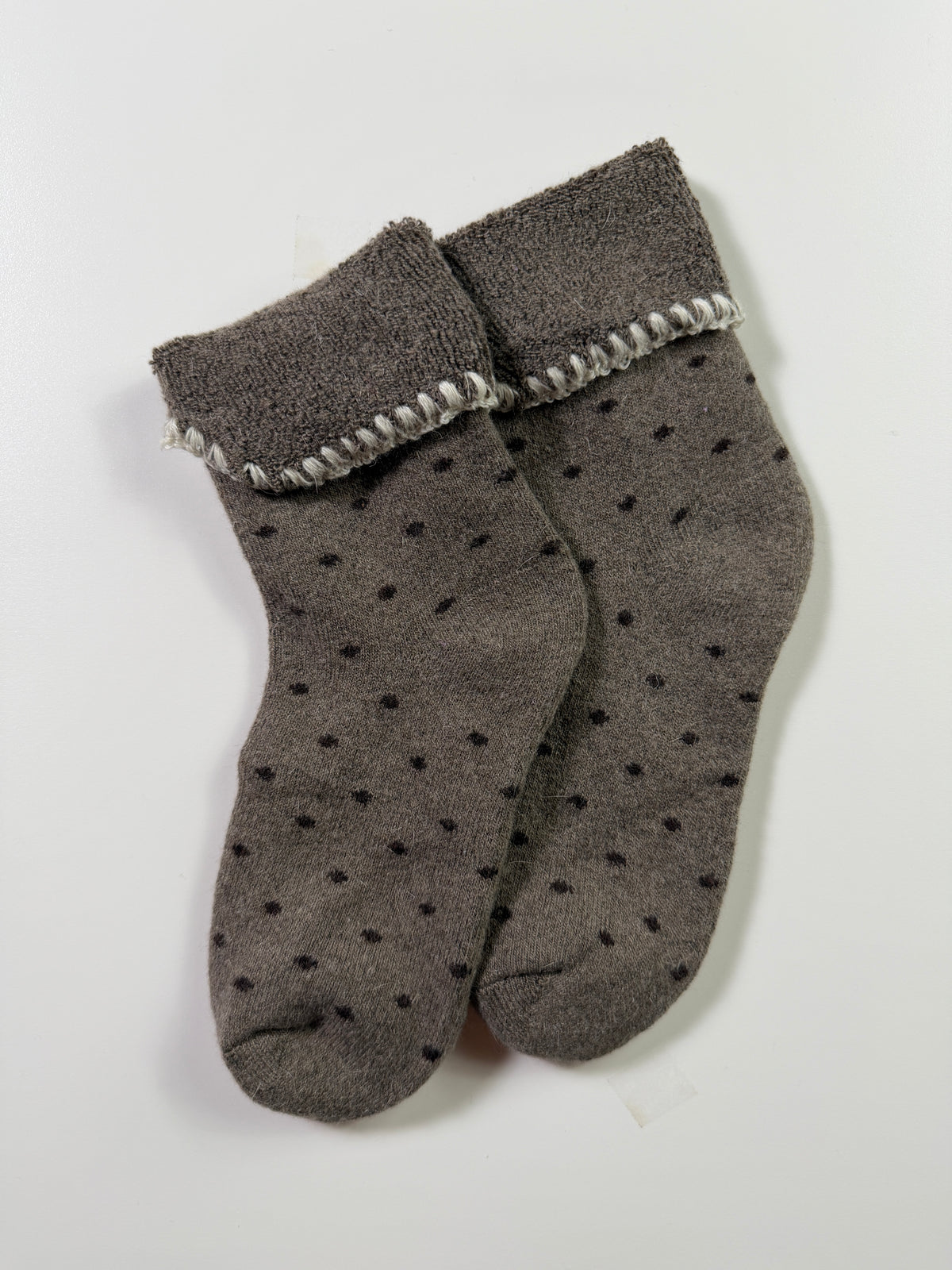 Cozy Boot Socks — Dot Taupe — IMG_9089