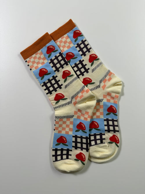 Munsel Gallery Art Socks — Cream Icons — IMG_8981