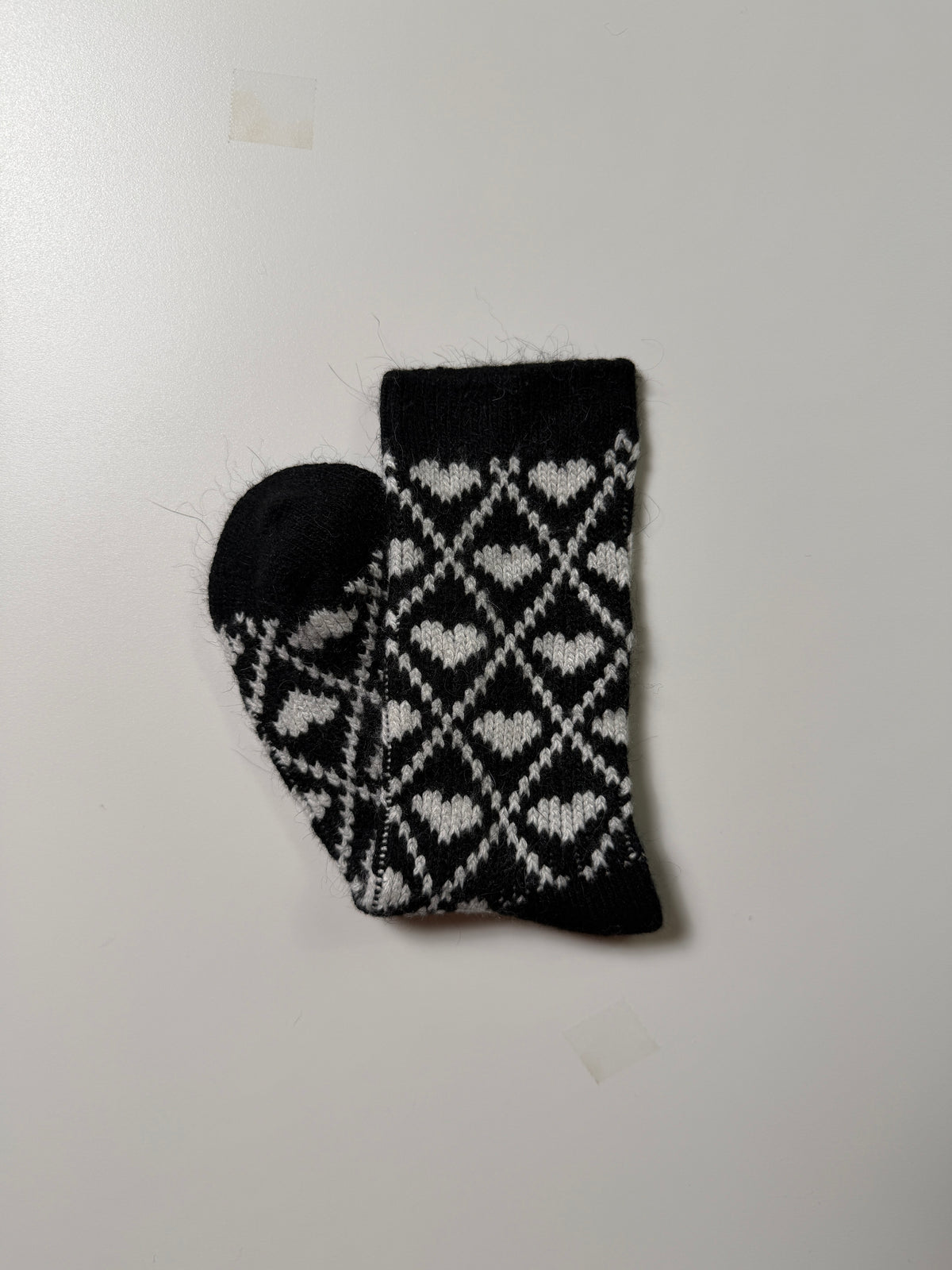 Munsel Geo Knit Socks in Black