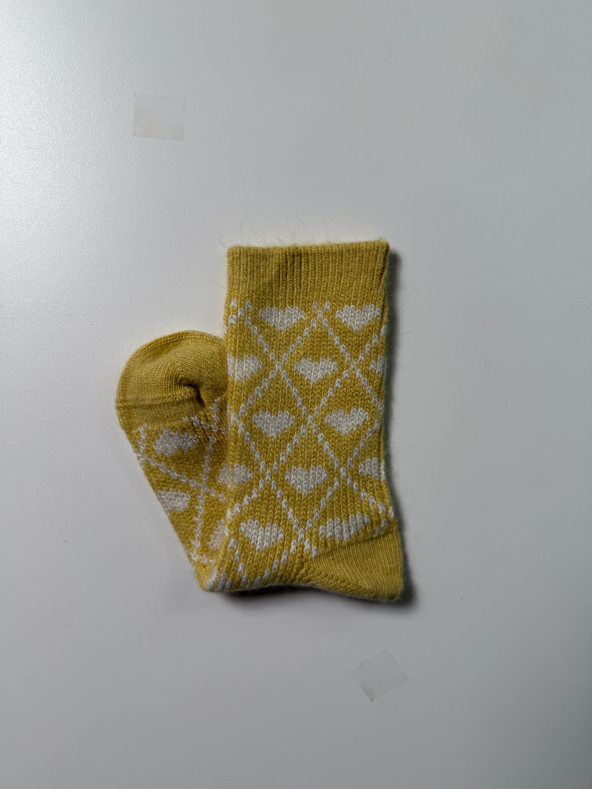 Munsel Geo Knit Socks in Mustard