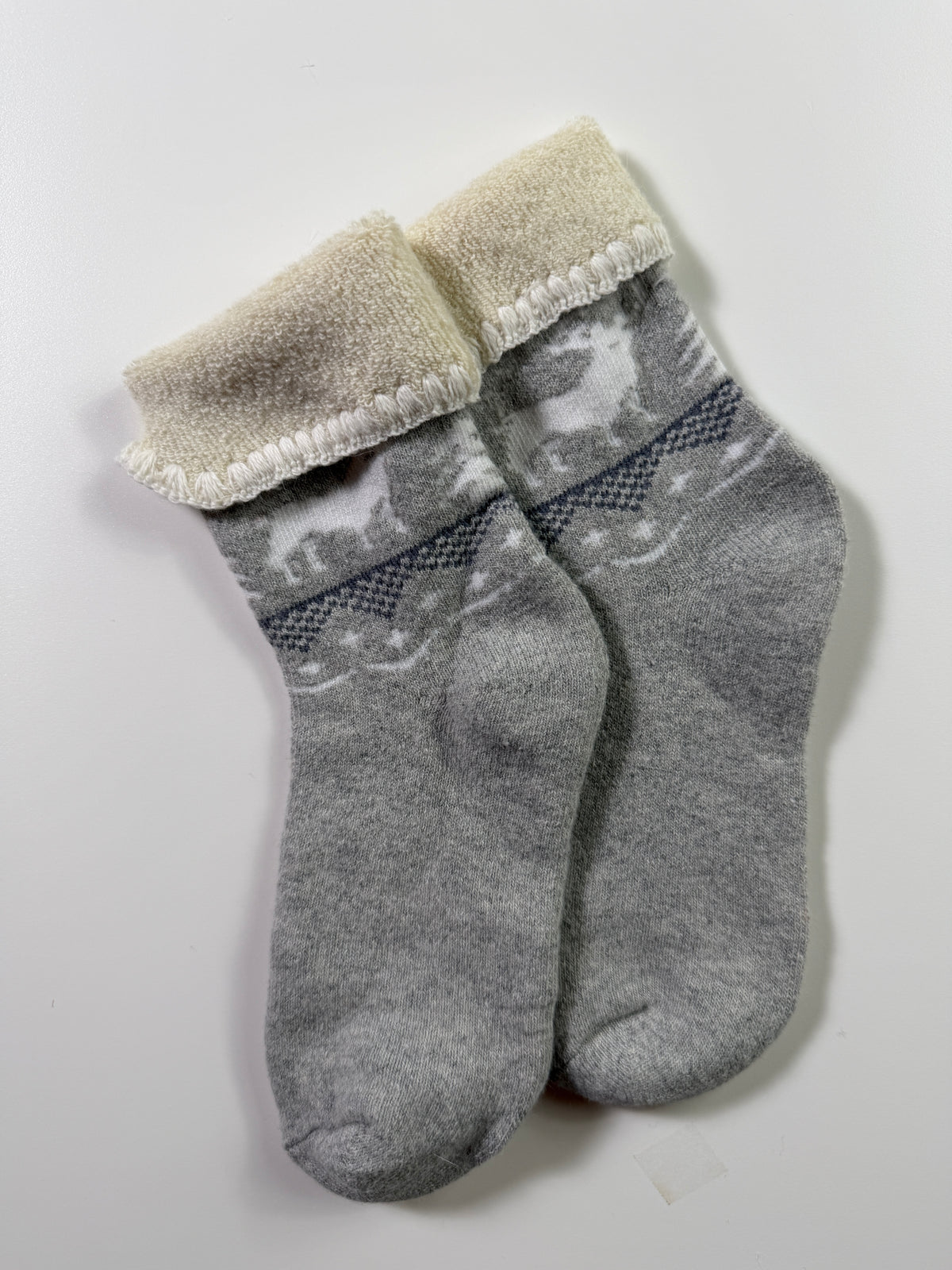 Cozy Boot Socks — Nordic Gray Winter — IMG_9075