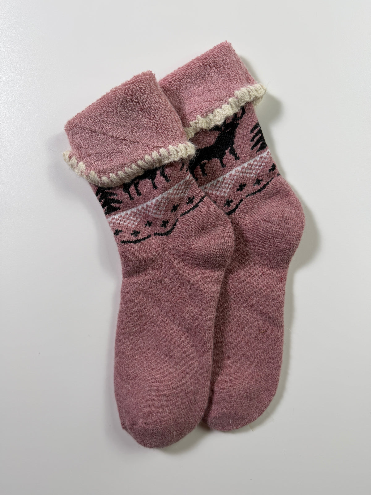 Cozy Boot Socks — Nordic Mauve Winter — IMG_9077