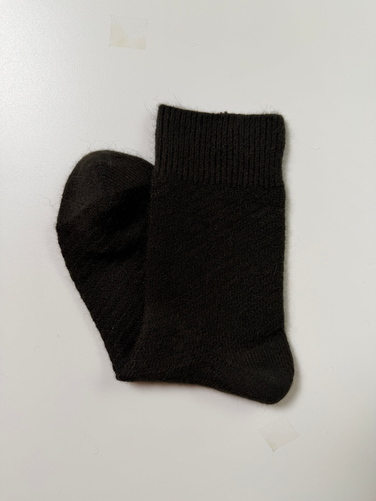 Munsel Plush Knit Crew Socks in Brown