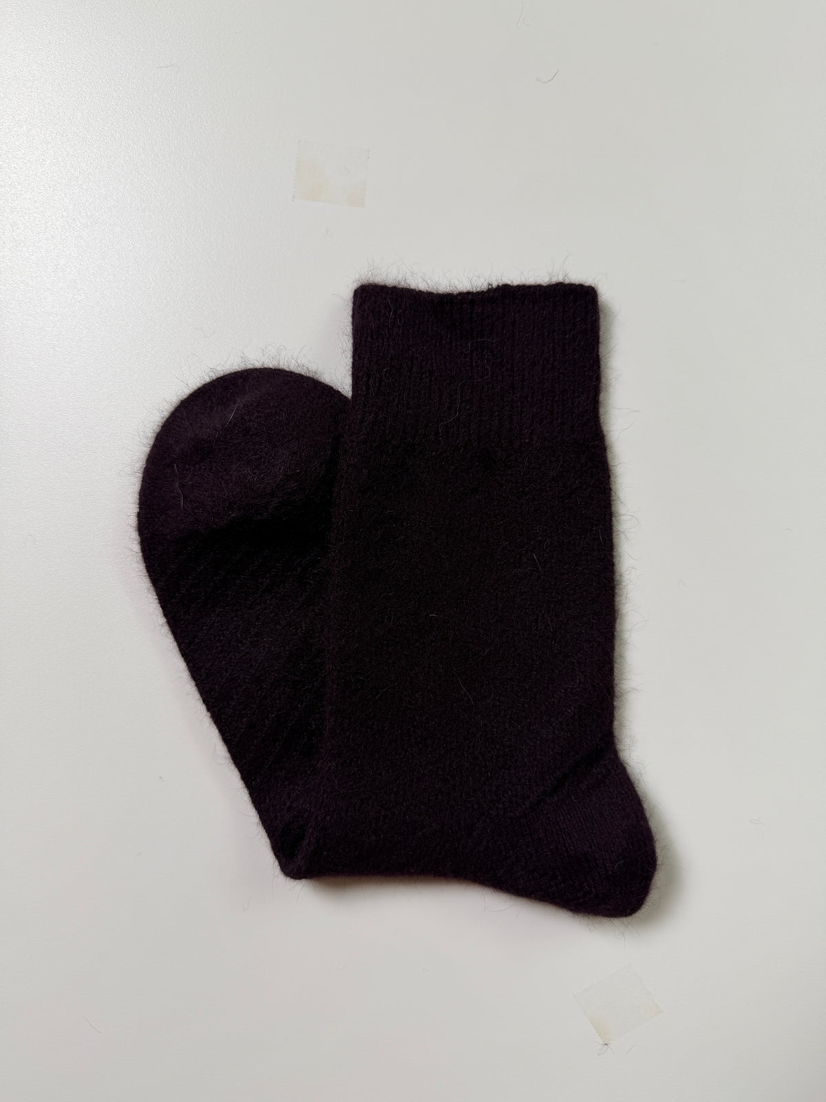 Munsel Plush Knit Crew Socks in Plum