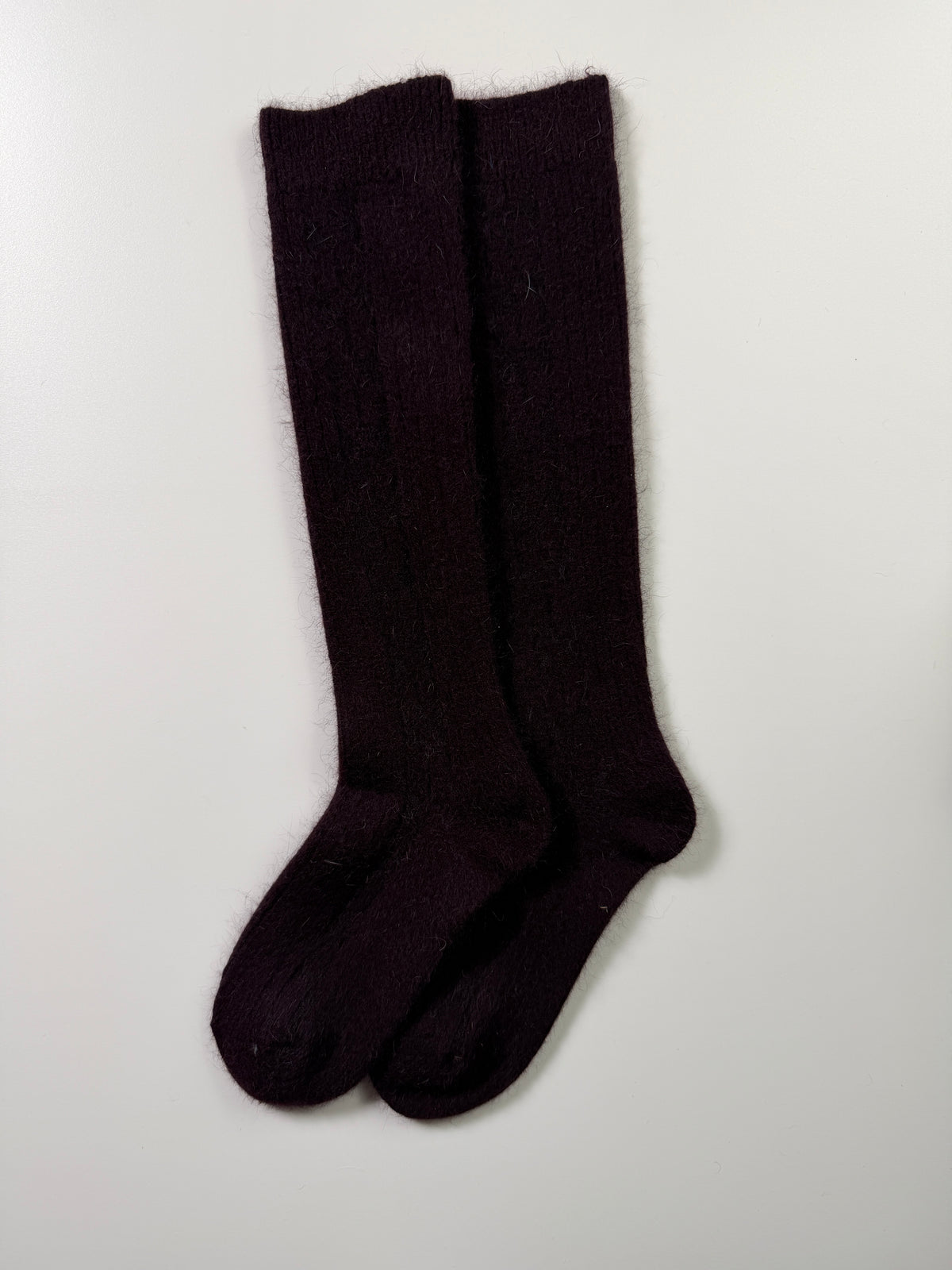Munsel Plush Tall Socks in Black
