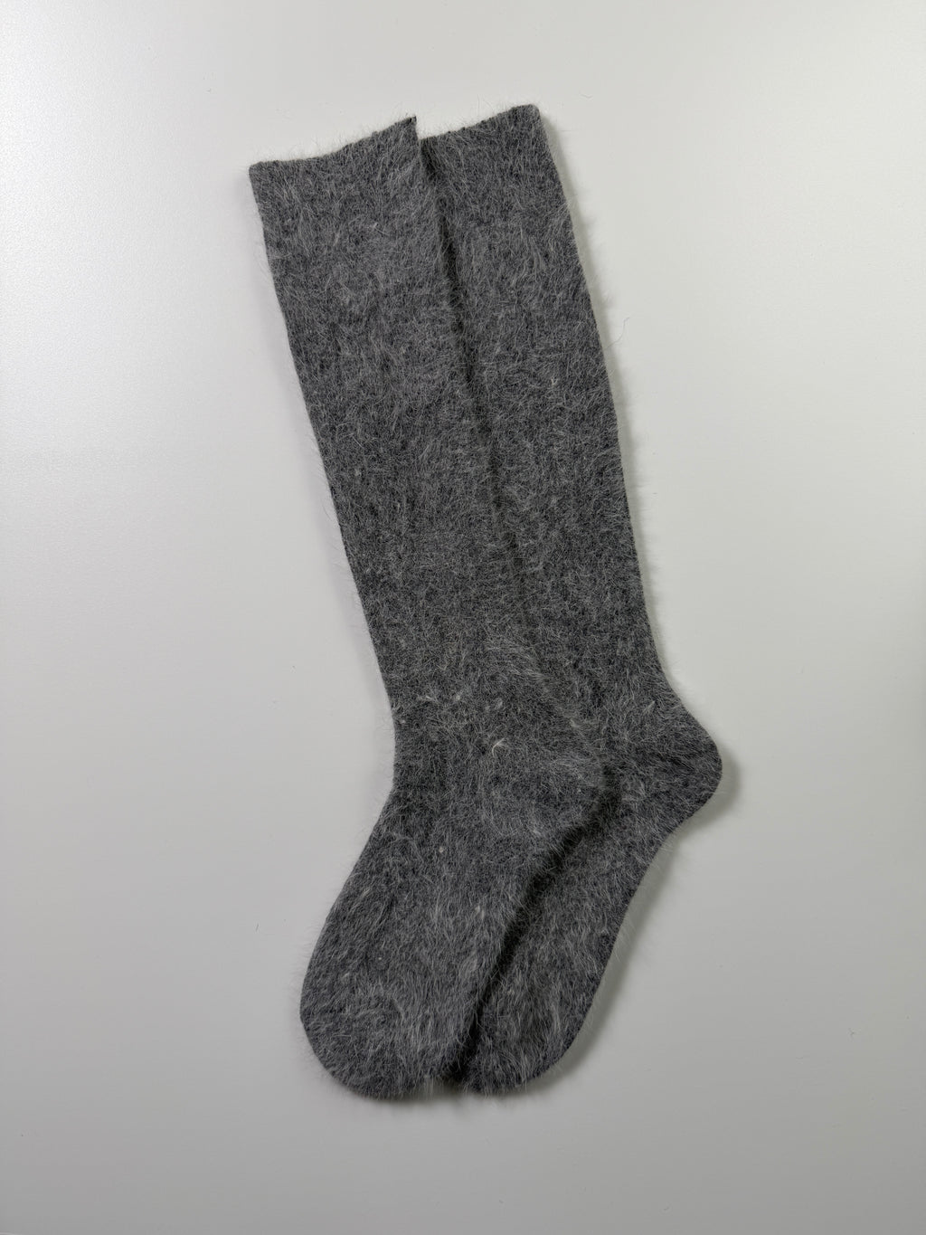 Munsel Plush Tall Socks in Gray