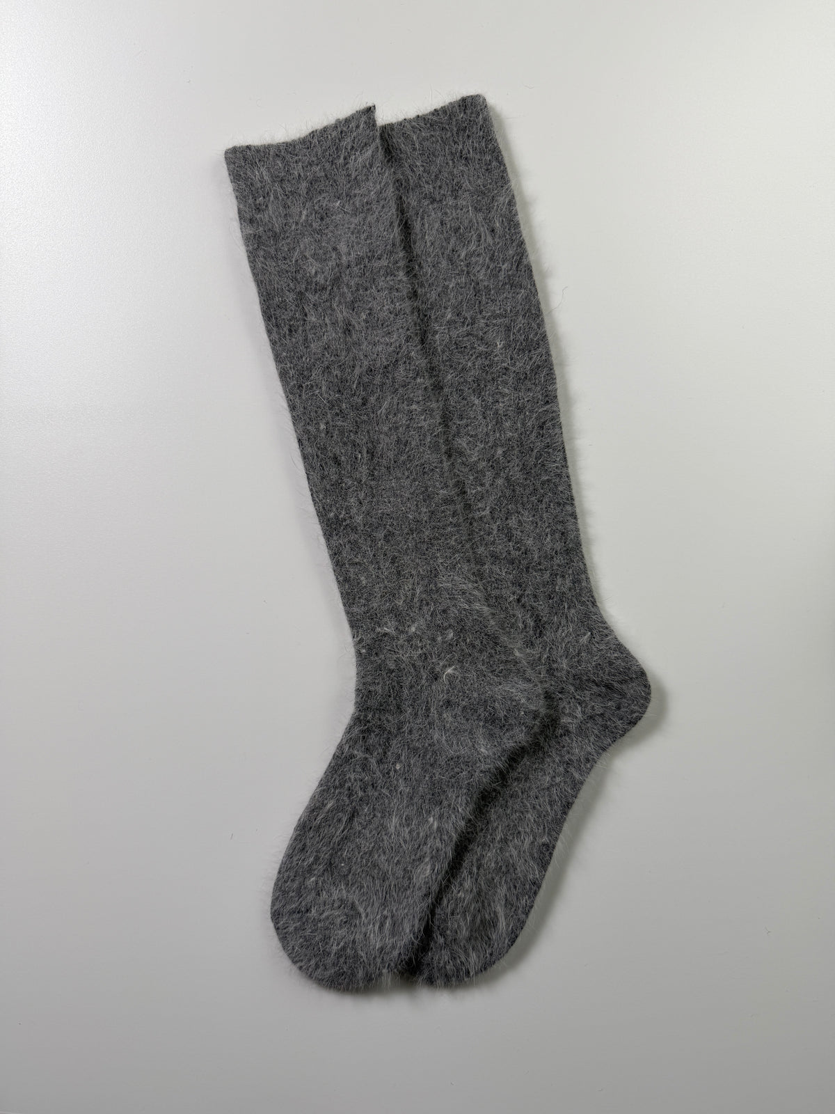 Munsel Plush Tall Socks in Gray