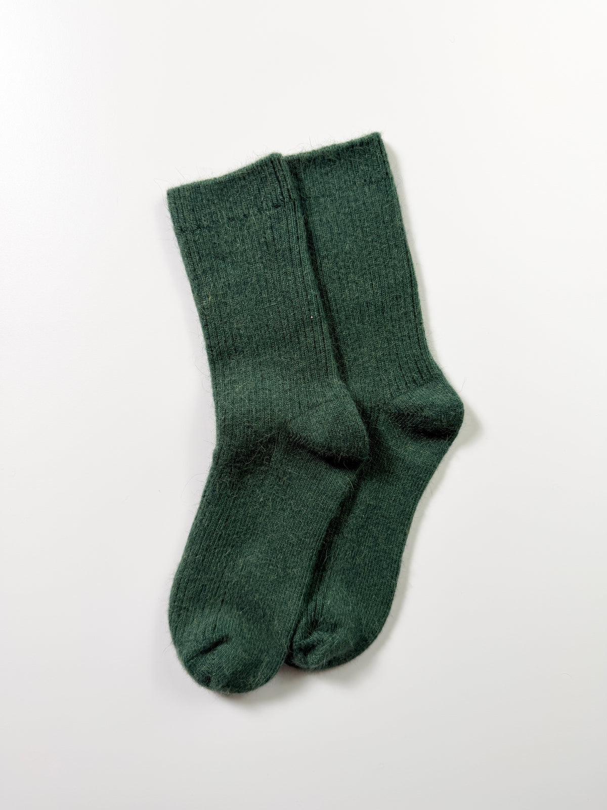 Munsel Premium Everyday Socks in Dark Green, pair view