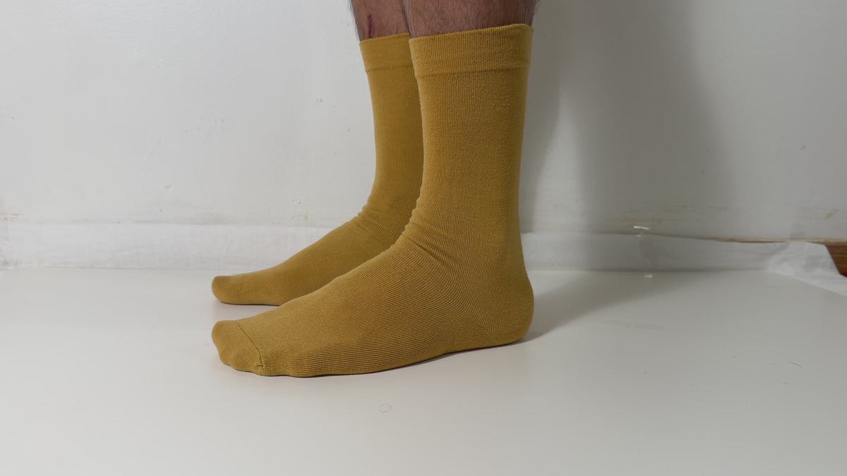 Munsel Classic Tall Socks in Mustard