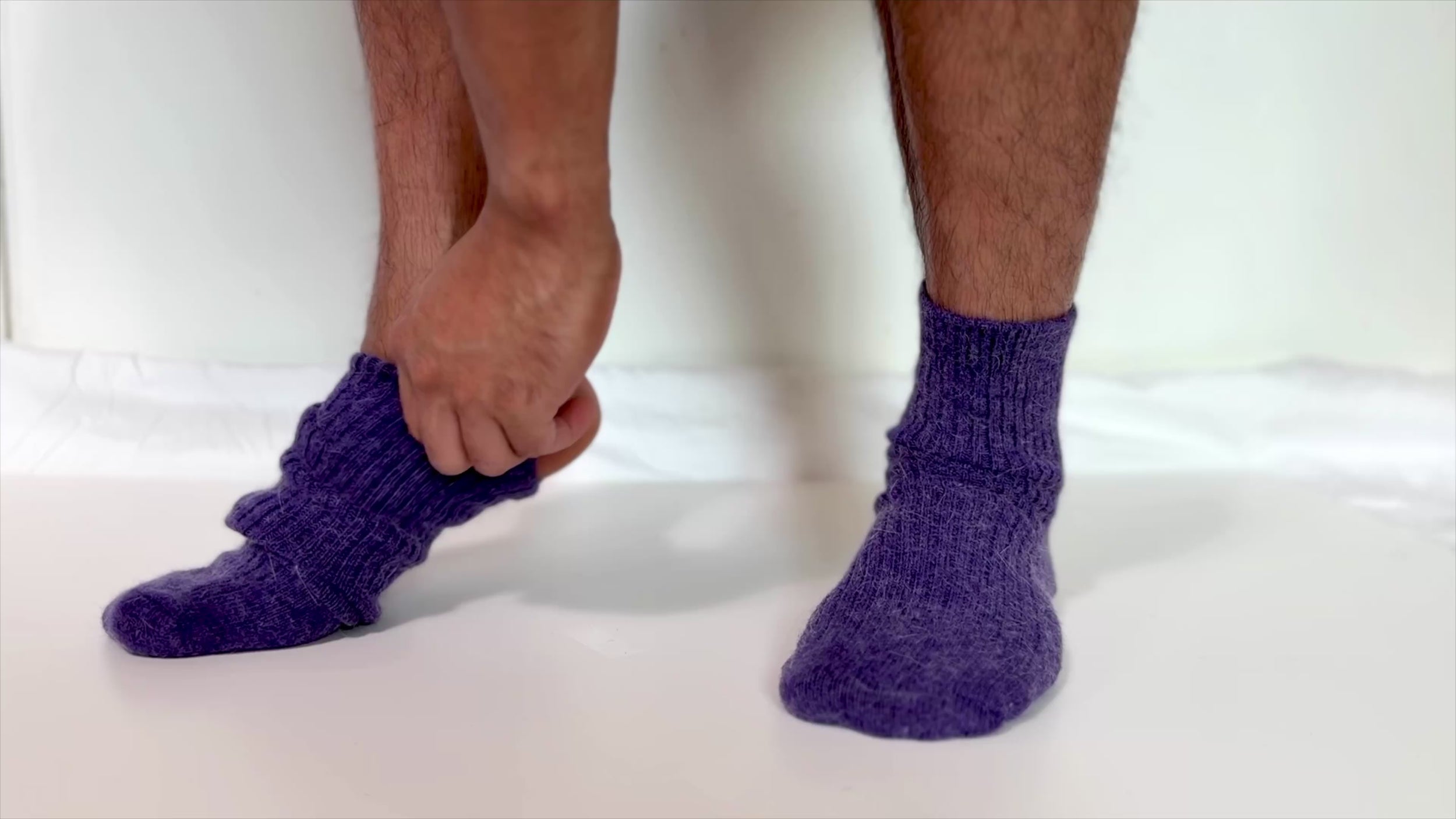 Munsel Premium Everyday Socks worn on foot