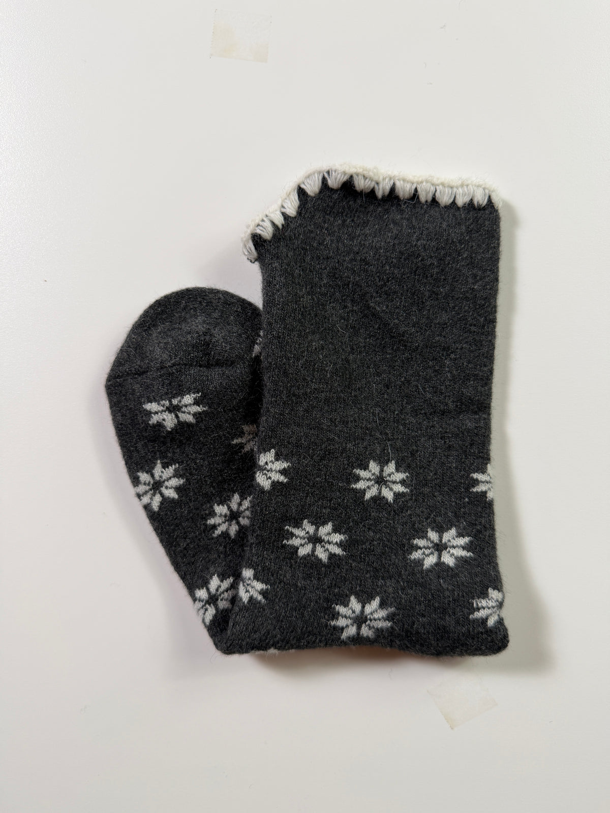 Cozy Boot Socks — Snowflake Charcoal — IMG_9065